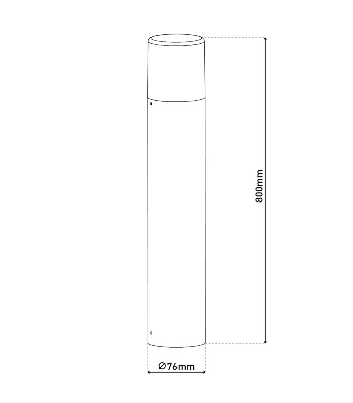 Torcia Outdoor Bollard Black 1xE27 IP44-4