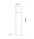 Leah LED Outdoor Bollard Steel-Blank 3000K IP44-4
