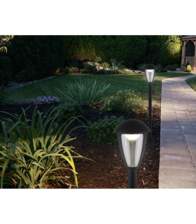 Clint LED Outdoor Bollard Black 3000K IP44-2