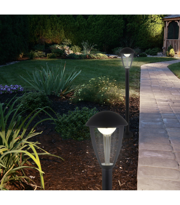 Clint LED Outdoor Bollard Black 3000K IP44-4