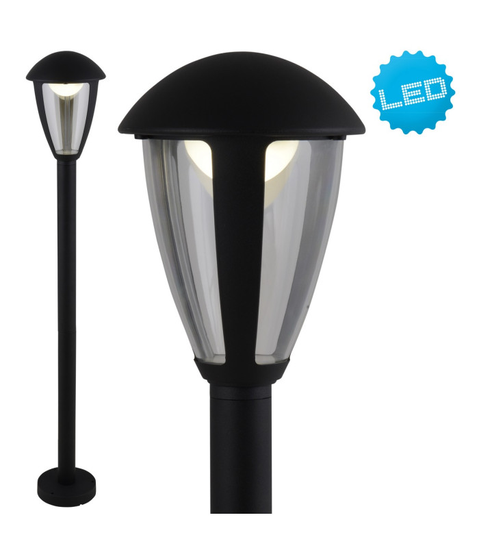 Clint LED Outdoor Bollard Black 3000K IP44-8
