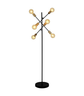 Modo Multi Arm Floor Lamp Black 6xE27-1