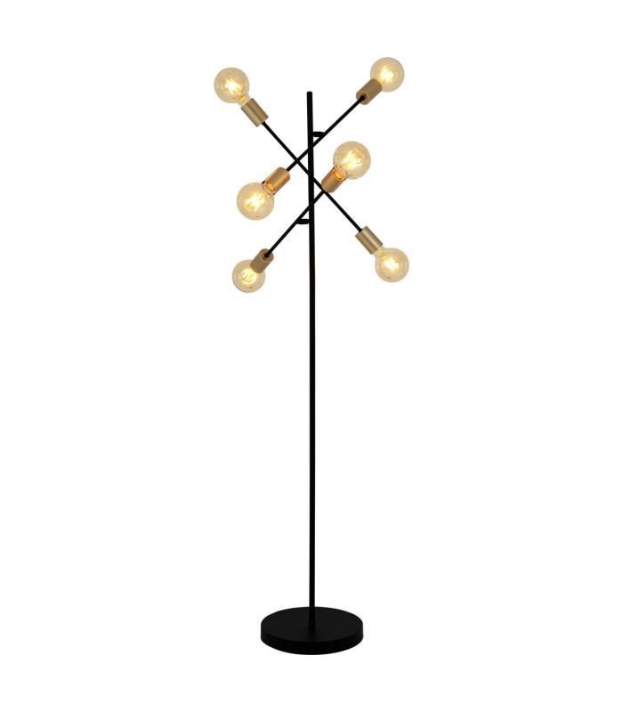 Modo Multi Arm Floor Lamp Black 6xE27-1