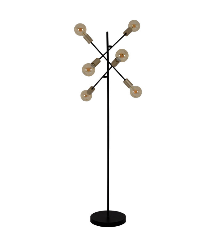 Modo Multi Arm Floor Lamp Black 6xE27-5