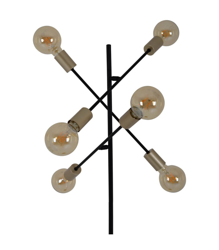 Modo Multi Arm Floor Lamp Black 6xE27-6