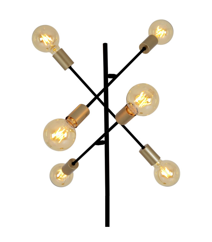 Modo Multi Arm Floor Lamp Black 6xE27-7