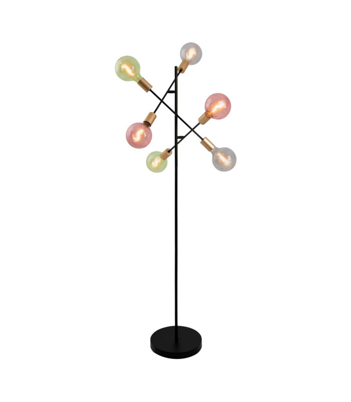 Modo Multi Arm Floor Lamp Black 6xE27-8