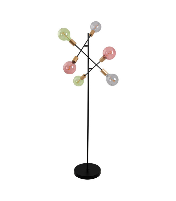 Modo Multi Arm Floor Lamp Black 6xE27-9