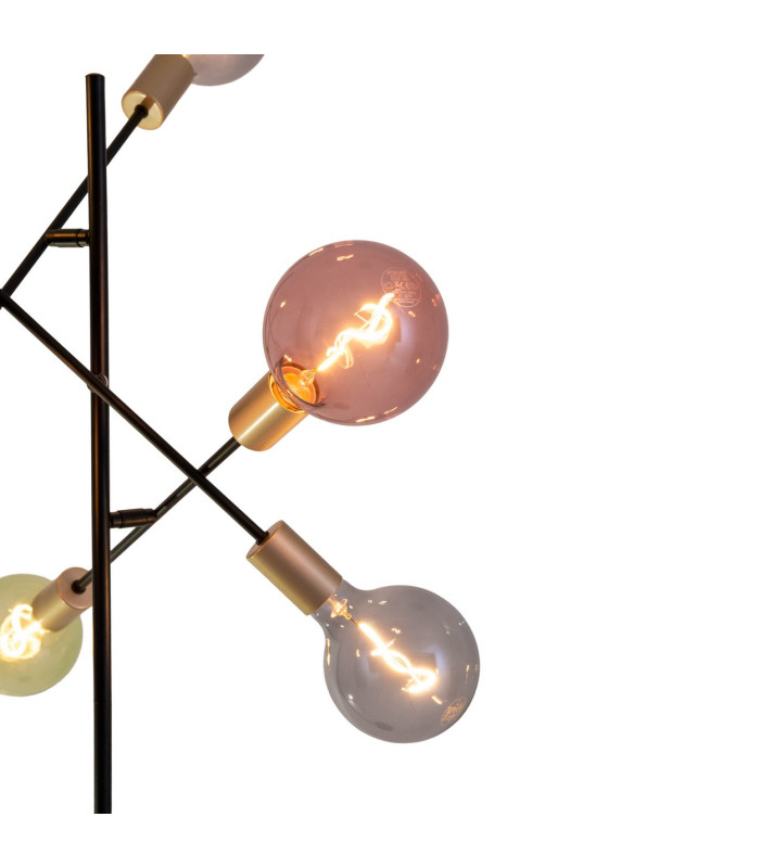 Modo Multi Arm Floor Lamp Black 6xE27-12
