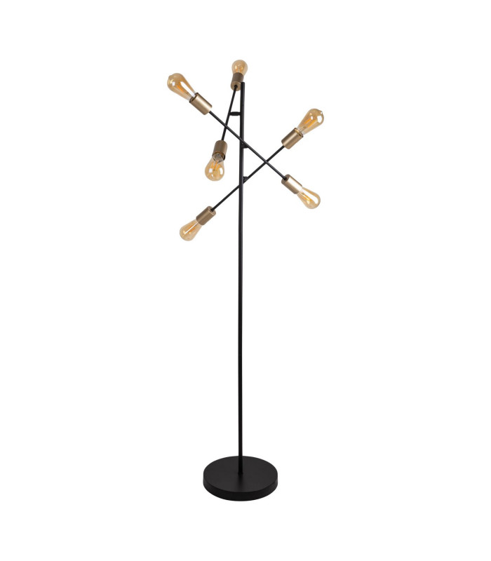 Modo Multi Arm Floor Lamp Black 6xE27-15