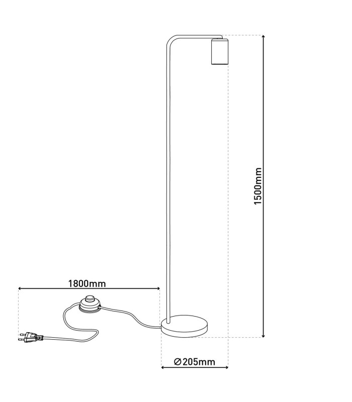 Modo Floor Lamp Black 1xE27-6