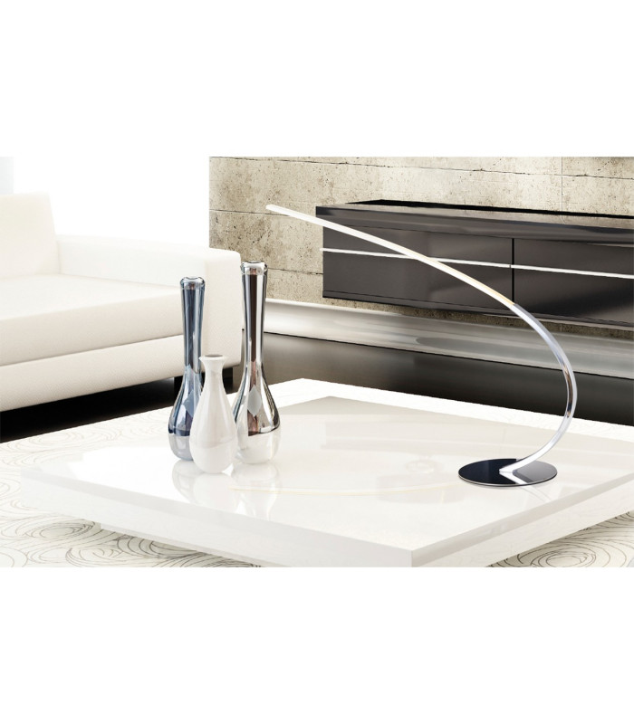 Loop Line Arc Integrated LED Table Lamp Chrome 3000K-2