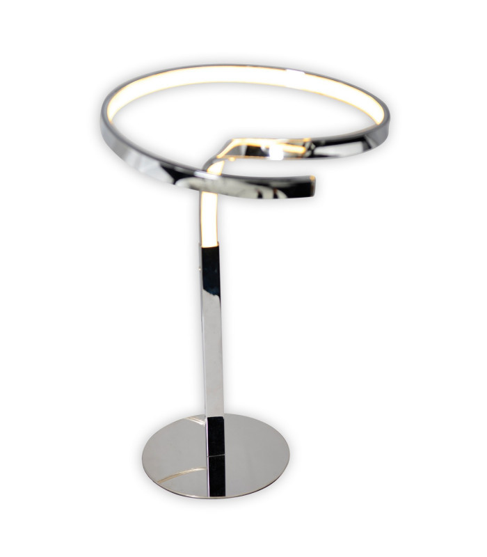 Loop Line Swirl Integrated LED Table Lamp Chrome 3000K-3