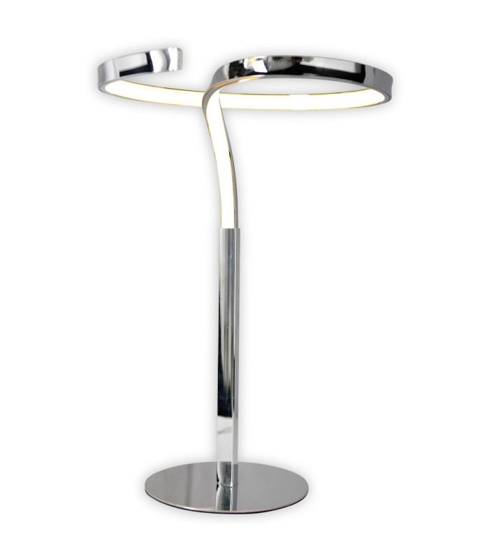 Loop Line Swirl Integrated LED Table Lamp Chrome 3000K-4