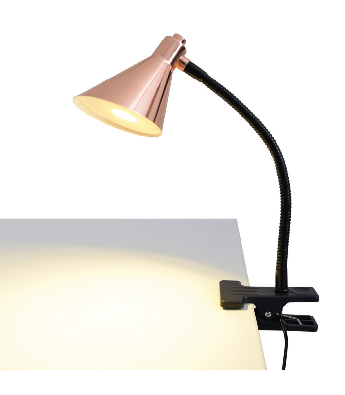 Copper LED Clamp & Clip On Lamp Copper 3000K-3