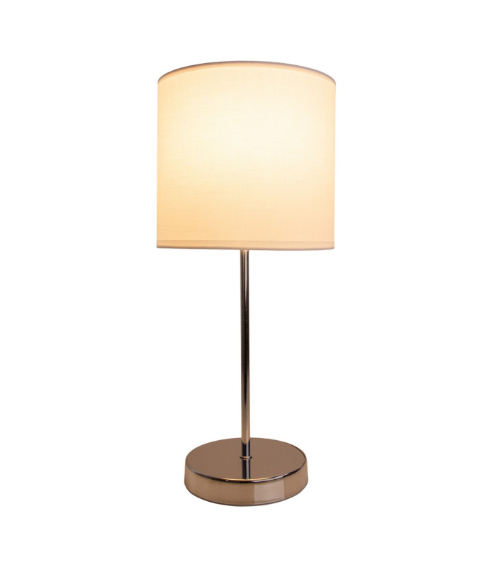 New York Table Lamp with Round Shade White 1xE27-4