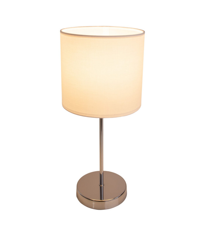 New York Table Lamp with Round Shade White 1xE27-6