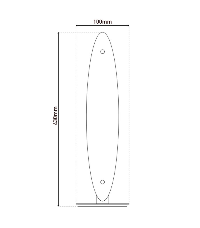 Surf Dimmable Integrated LED Table Lamp Chrome 3000K Touch sensor-4