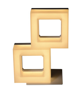Moggi Twin Square Integrated LED Table Lamp White 3000K-1