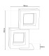 Moggi Twin Square Integrated LED Table Lamp White 3000K-3