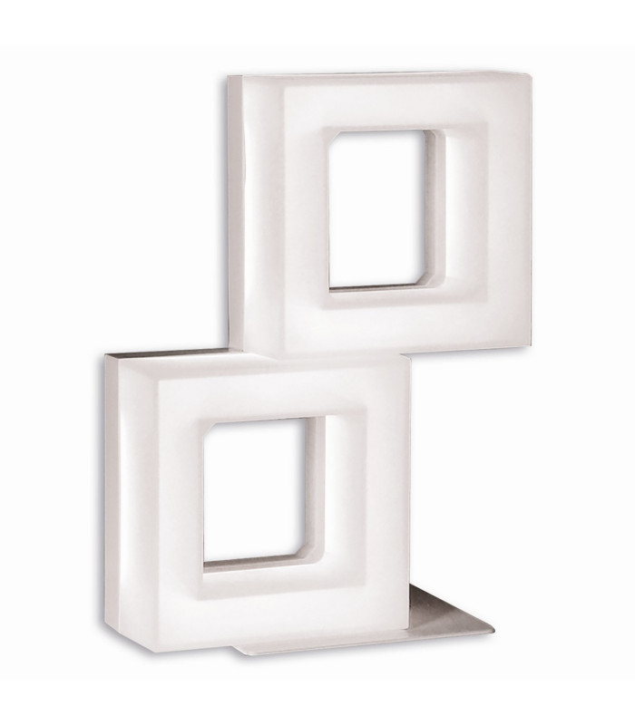 Moggi Twin Square Integrated LED Table Lamp White 3000K-6