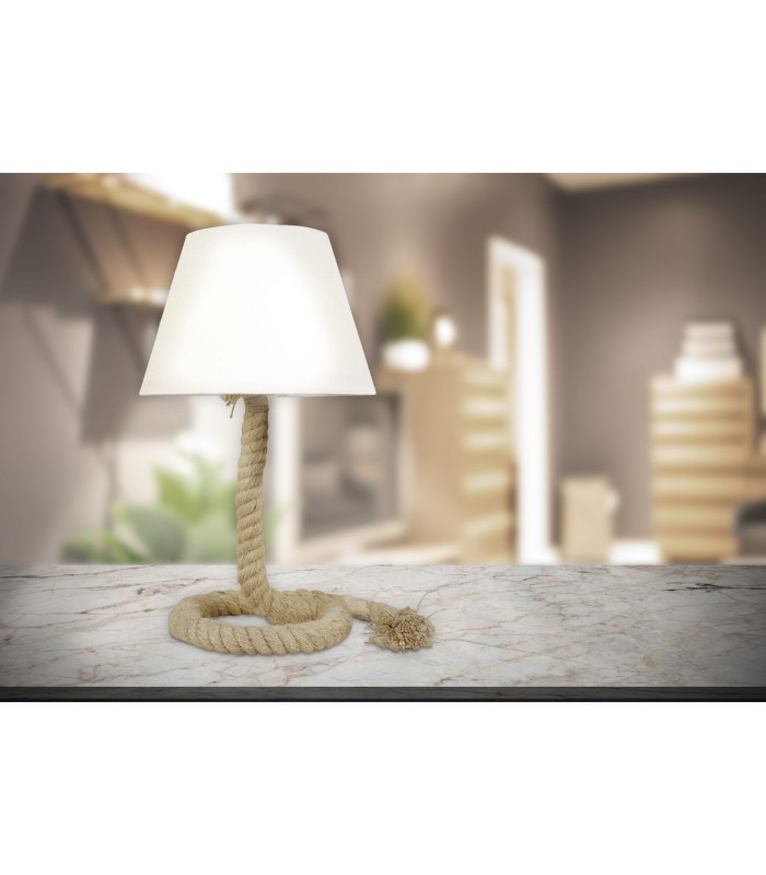 Rope Table Lamp White 1xE27-3