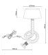 Rope Table Lamp White 1xE27-4