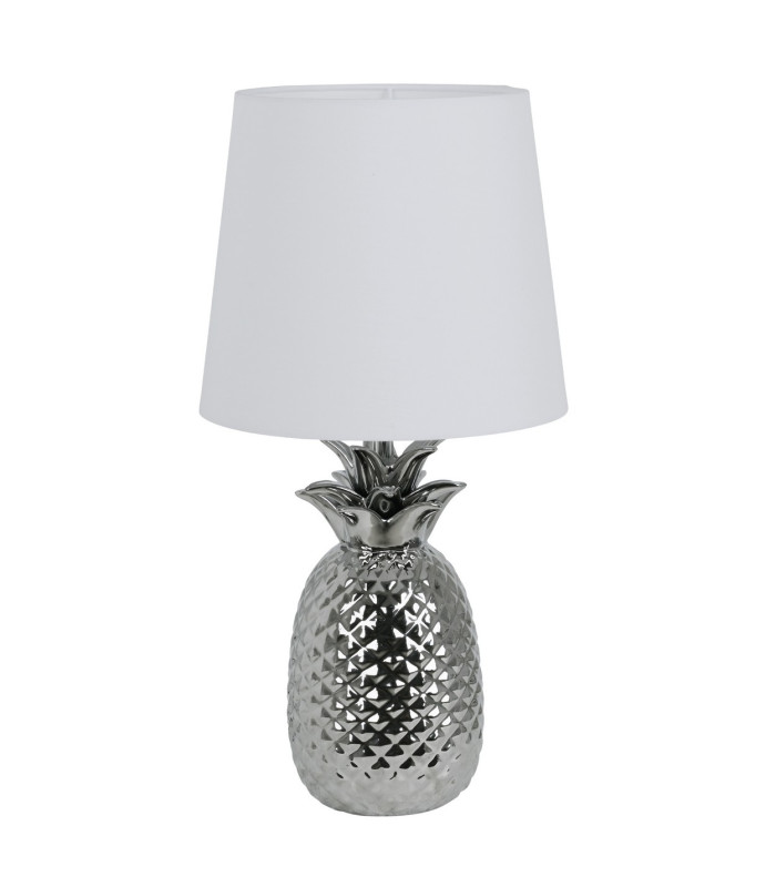 Ananas Table Lamp with Round Tapered Shade Chrome-1