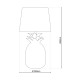 Ananas Table Lamp with Round Tapered Shade Chrome-4