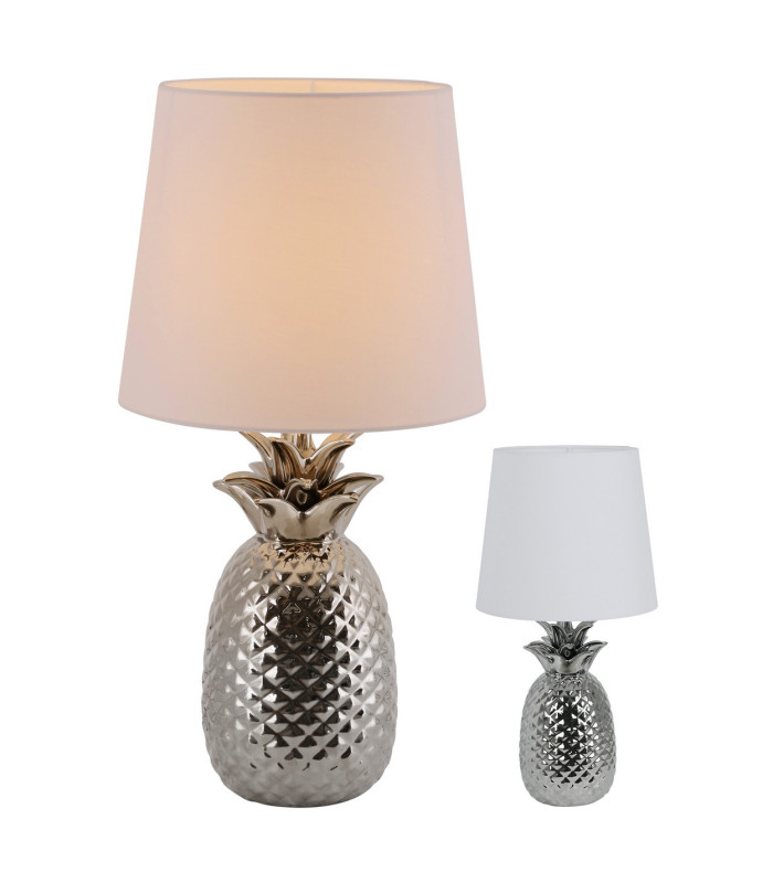 Ananas Table Lamp with Round Tapered Shade Chrome-6