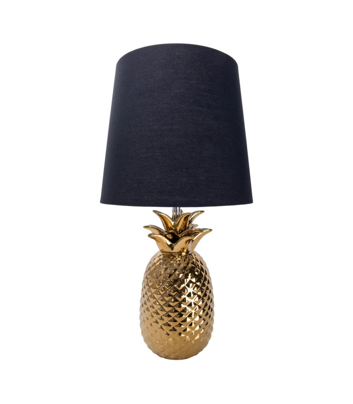Ananas Table Lamp with Round Tapered Shade Gold-8