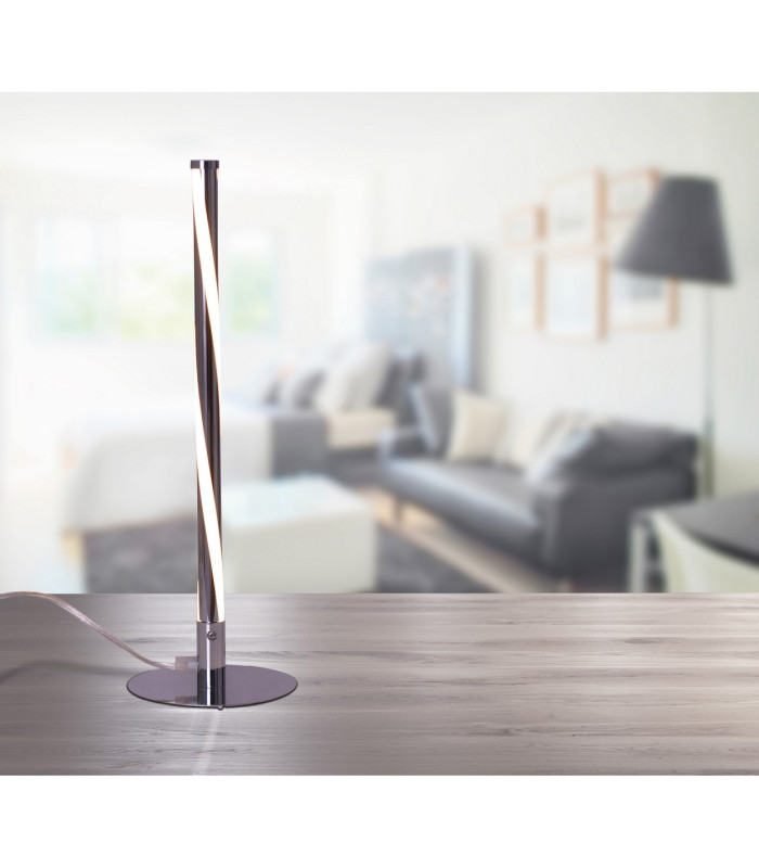 Twist Integrated LED Table Lamp Chrome 3000K-3