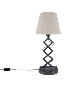 Adrienne Table Lamp with Round Tapered Shade Nature 1xE27-1