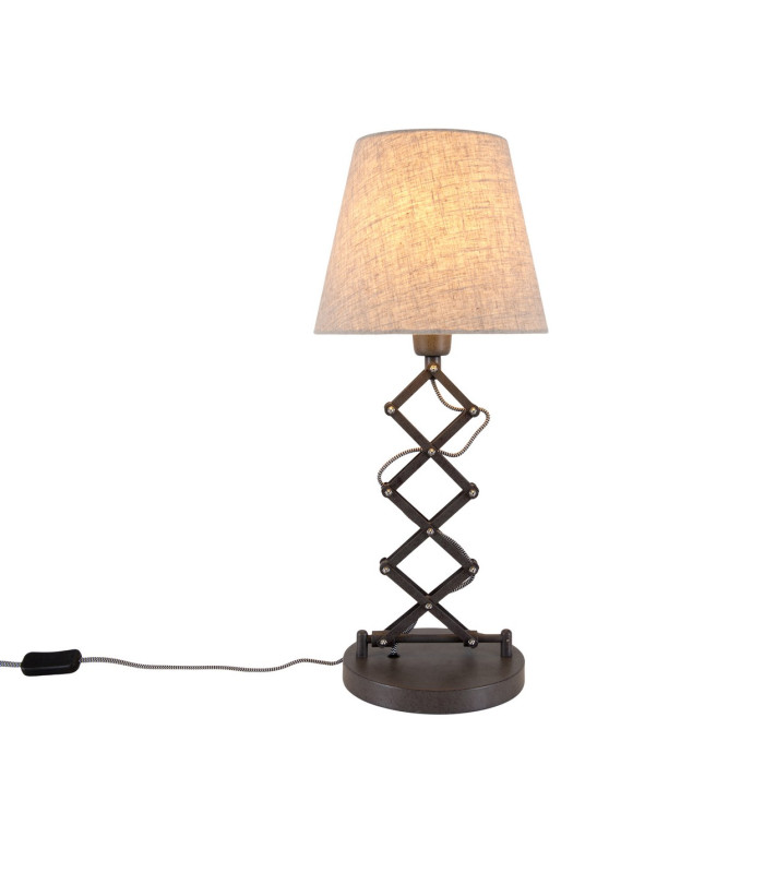 Adrienne Table Lamp with Round Tapered Shade Nature 1xE27-5