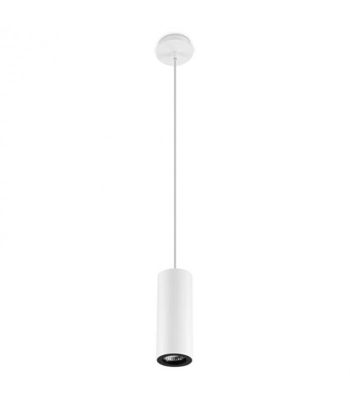 1 Light Slim Ceiling Pendant White 6.8cm, GU10 - 1
