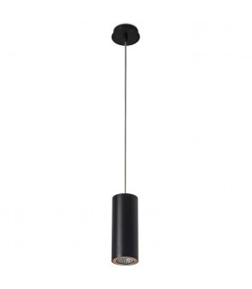 1 Light Slim Ceiling Pendant Black, Gold 6.8cm, GU10 - 1