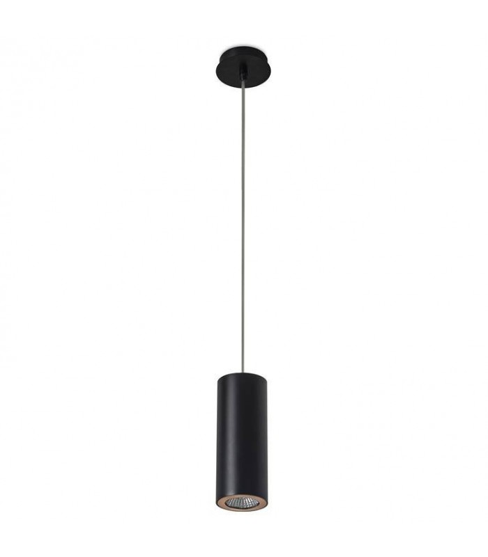 1 Light Slim Ceiling Pendant Black, Gold 6.8cm, GU10 - 1