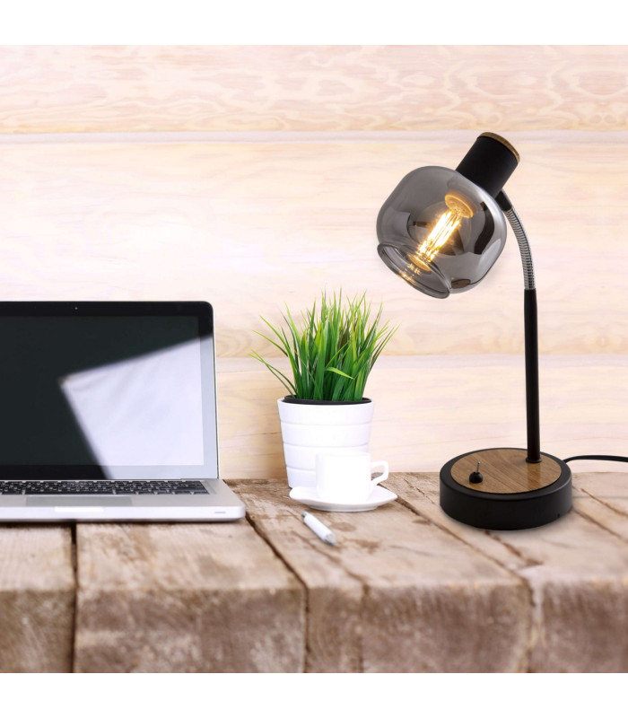 Fumoso Desk Task Lamp Black 1xE14-2