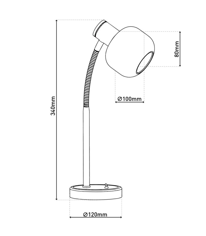 Fumoso Desk Task Lamp Black 1xE14-7