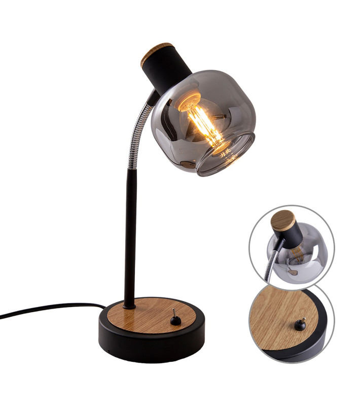 Fumoso Desk Task Lamp Black 1xE14-11