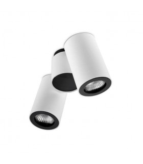 2 Light Double Adjustable Ceiling Light White, Black, GU10 - 1