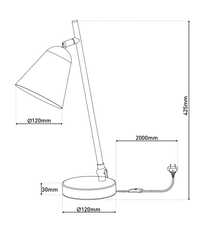 Triton Desk Task Lamp Black 1xE14-5