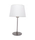 Bologna Table Lamp with Round Tapered Shade Beige 1xE27 Steel Rose-1