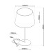 Bologna Table Lamp with Round Tapered Shade Beige 1xE27 Steel Rose-3