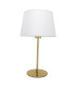 Bologna Table Lamp with Round Tapered Shade Beige 1xE27 Brass Rose-1