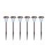 Gustav Set of 6 Solar Outdoor Spike Silver Dawn to Dusk Sensor 9700K IP44-1
