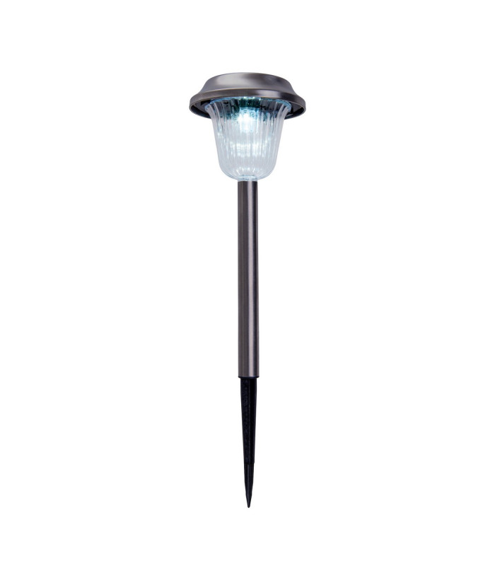 Gustav Set of 6 Solar Outdoor Spike Silver Dawn to Dusk Sensor 9700K IP44-7