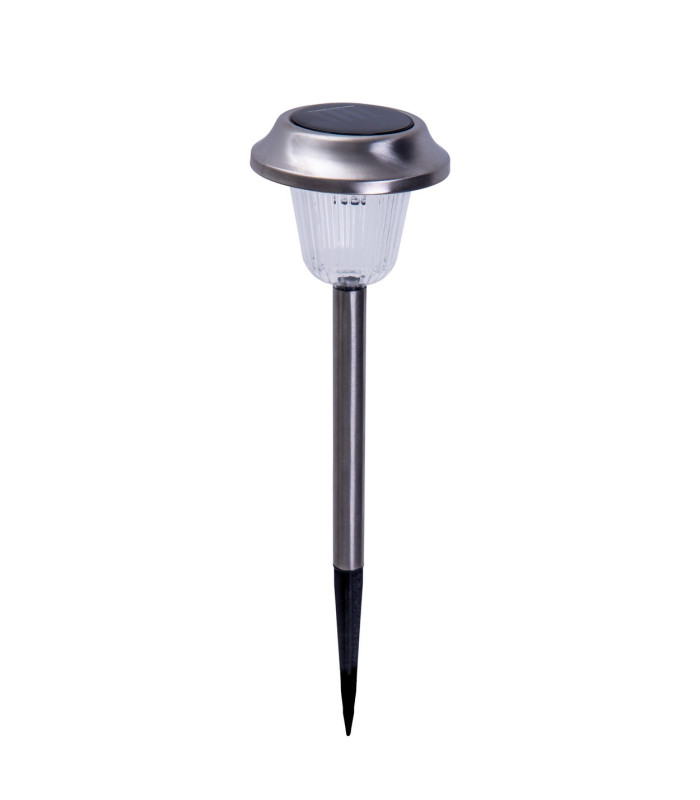 Gustav Set of 6 Solar Outdoor Spike Silver Dawn to Dusk Sensor 9700K IP44-8