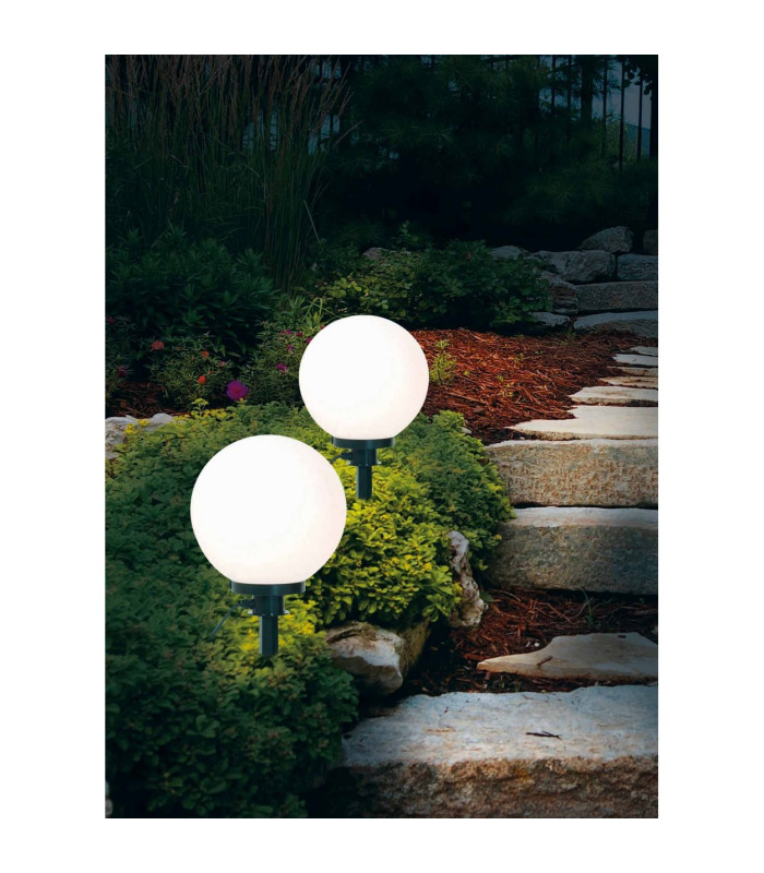 Ball 30cm Outdoor Spike White 1xE27 IP44-3