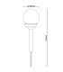 Ball LED 15cm Solar Outdoor Spike White Dawn to Dusk Sensor 9000-10000K IP44-5